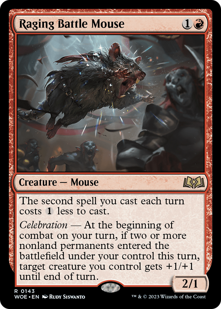 Raging Battle Mouse (WOE-143) - Wilds of Eldraine