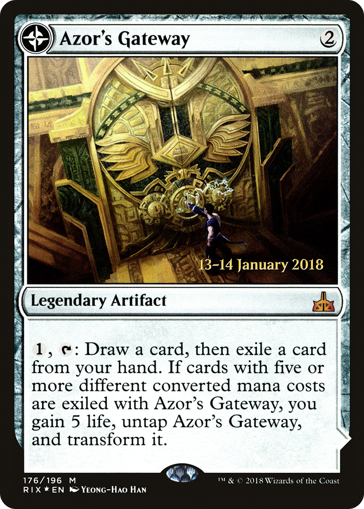 Azor's Gateway // Sanctum of the Sun (PRE-176) - Rivals of Ixalan Promos: (compasslanddfc) Foil