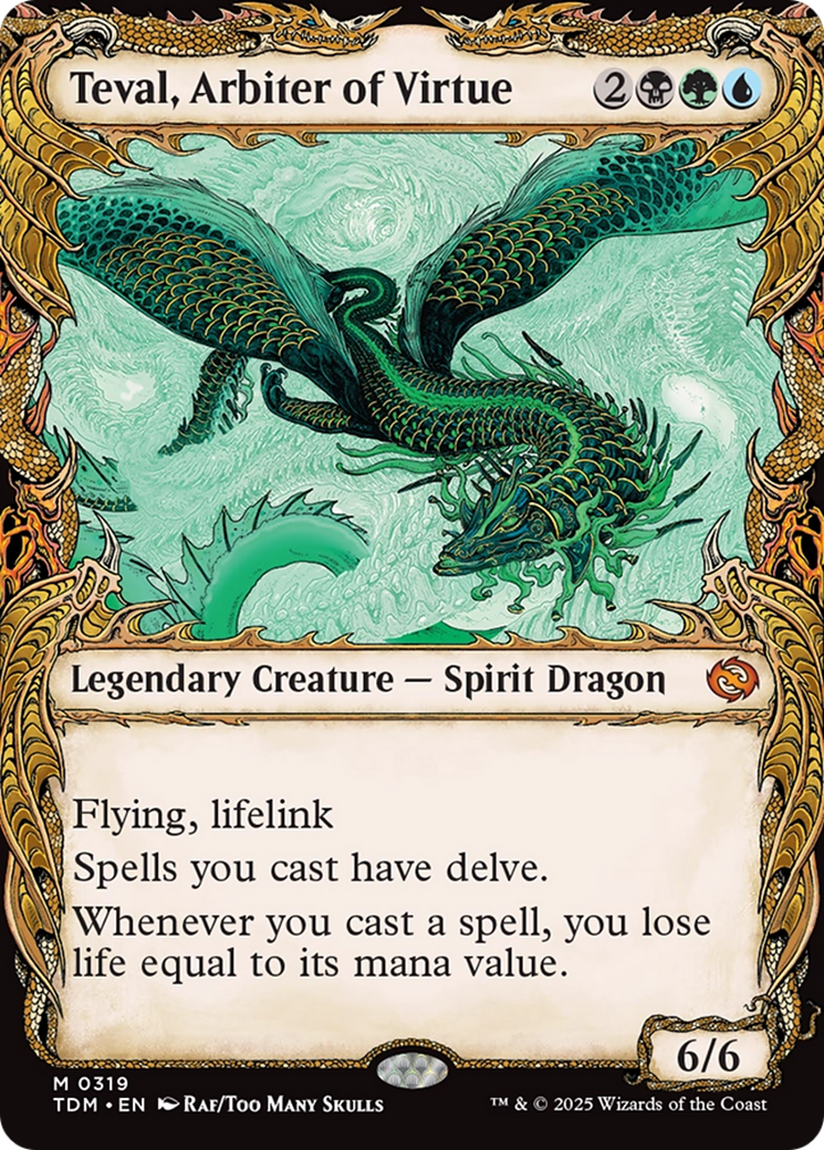 Teval, Arbiter of Virtue (TDM-319) - Tarkir: Dragonstorm: (Showcase)