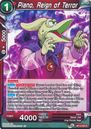 Piano, Reign of Terror (BT12-023) [Vicious Rejuvenation] Parallel Foil