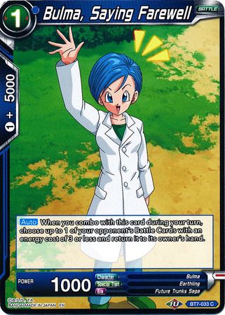 Bulma, Saying Farewell (BT7-033) [Assault of the Saiyans] Parallel Foil