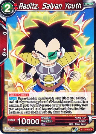 Raditz, Saiyan Youth (BT11-005) [Vermilion Bloodline] Parallel Foil