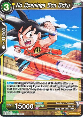No Openings Son Goku (BT3-090) [Cross Worlds] Parallel Foil