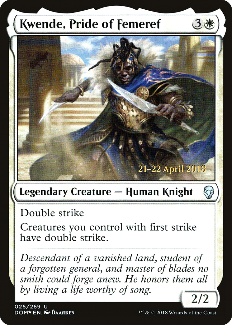 Kwende, Pride of Femeref (PRE-25S) - Dominaria Promos Foil