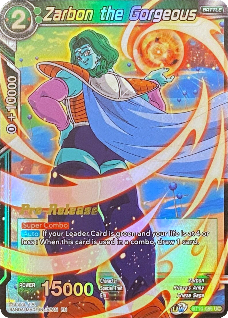 Zarbon the Gorgeous (BT10-085) [Rise of the Unison Warrior Prerelease Promos] Parallel Foil