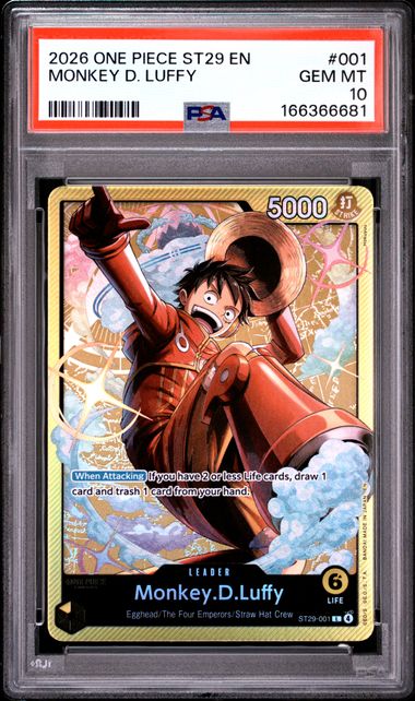 Monkey.D.Luffy Starter Deck Egghead ST29-001 PSA 10