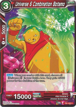 Universe 6 Combination Botamo (TB1-020) [The Tournament of Power] Parallel Foil