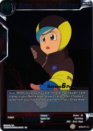 Bulma, from the Sidelines (BT6-011_PR) [Destroyer Kings Prerelease Promos] Parallel Foil