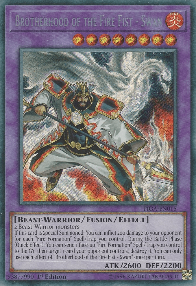 Brotherhood of the Fire Fist - Swan [FIGA-EN015] Secret Rare - Josh's Cards