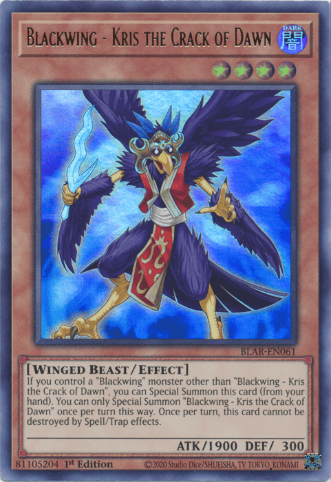 Blackwing - Kris the Crack of Dawn [BLAR-EN061] Ultra Rare - Josh's Cards