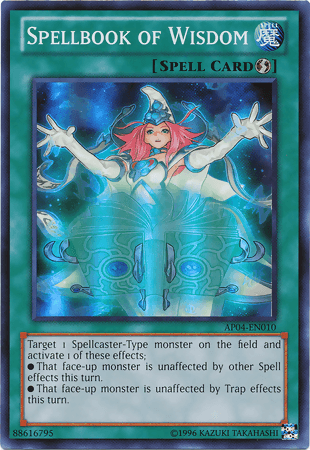 Spellbook of Wisdom [AP04-EN010] Super Rare - Josh's Cards