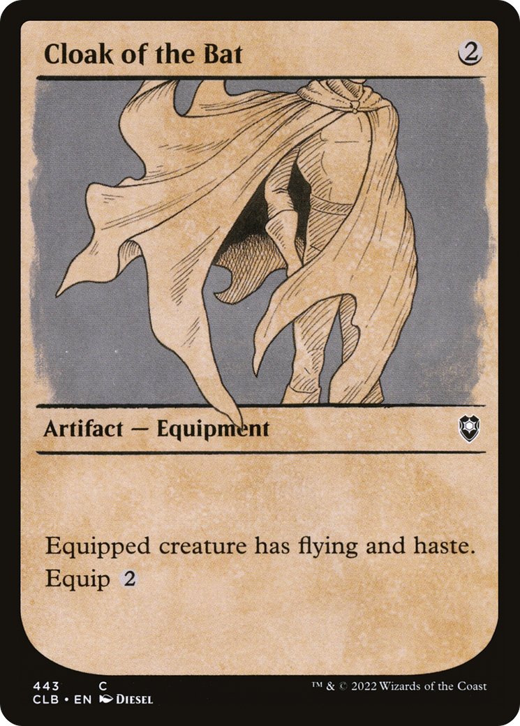 Cloak of the Bat (CLB-443) - Commander Legends: Battle for Baldur's Gate: (Showcase) Foil