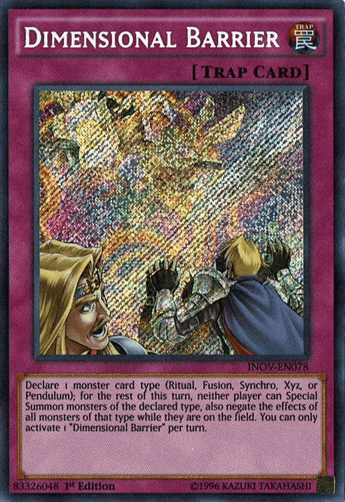 Dimensional Barrier [INOV-EN078] Secret Rare - Josh's Cards
