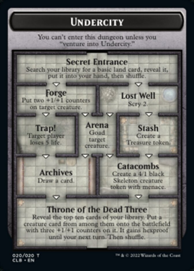 The Initiative // Undercity Double-Sided Token [Commander Legends: Battle for Baldur's Gate Tokens] Foil