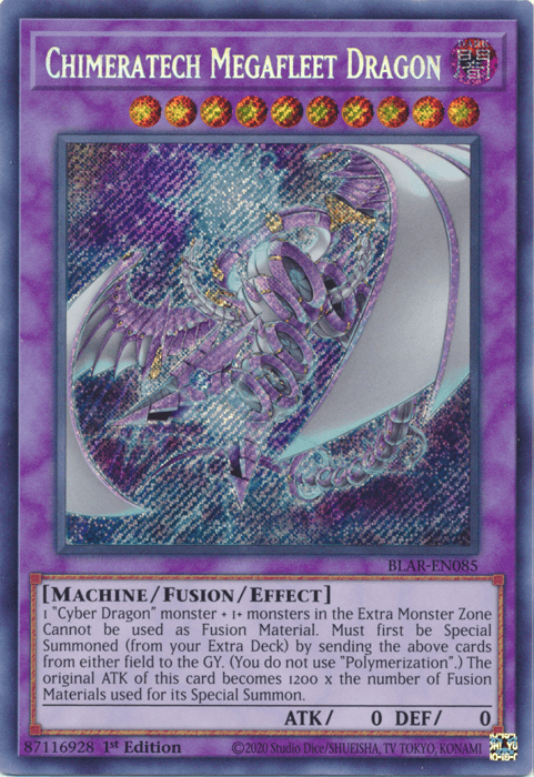 Chimeratech Megafleet Dragon [BLAR-EN085] Secret Rare - Josh's Cards