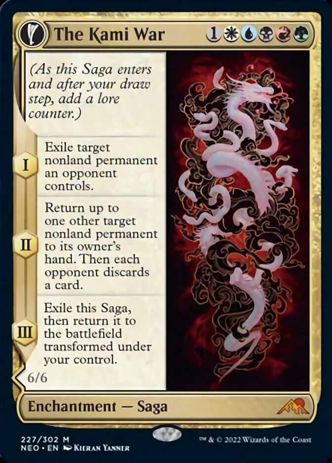 The Kami War // O-Kagachi Made Manifest (NEO-227) - Kamigawa: Neon Dynasty: (fandfc, enchantment)