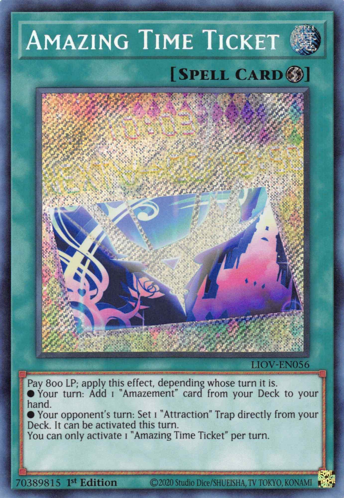 Amazing Time Ticket [LIOV-EN056] Secret Rare - Josh's Cards