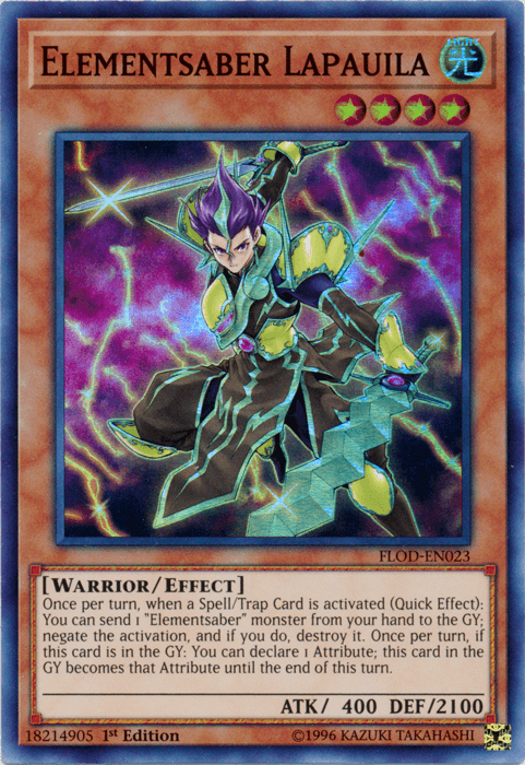 Elementsaber Lapauila [FLOD-EN023] Super Rare - Josh's Cards