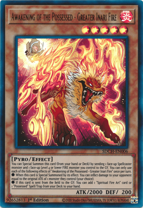 Awakening of the Possessed - Greater Inari Fire [SDCH-EN006] Ultra Rare - Josh's Cards