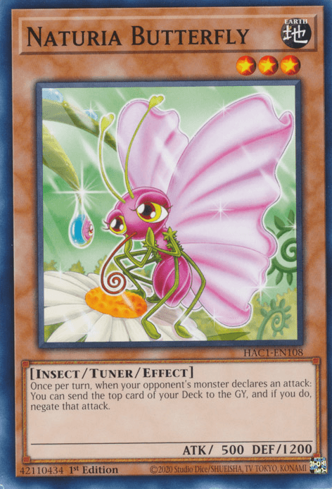 Naturia Butterfly [HAC1-EN108] Common - Josh's Cards