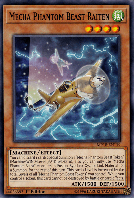 Mecha Phantom Beast Raiten [MP18-EN119] Common - Josh's Cards
