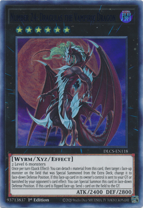 Number 24: Dragulas the Vampiric Dragon (Blue) [DLCS-EN118] Ultra Rare - Josh's Cards