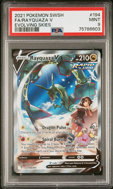 Rayquaza V Evolving Skies 194/203 PSA 9