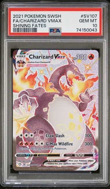 Charizard VMAX Shining Fates SV107/SV122 PSA 10