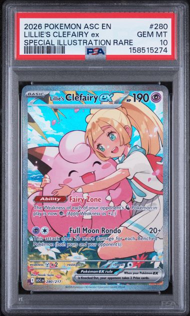 Lillie's Clefairy EX Special illustration rare Ascended heroes PSA 10