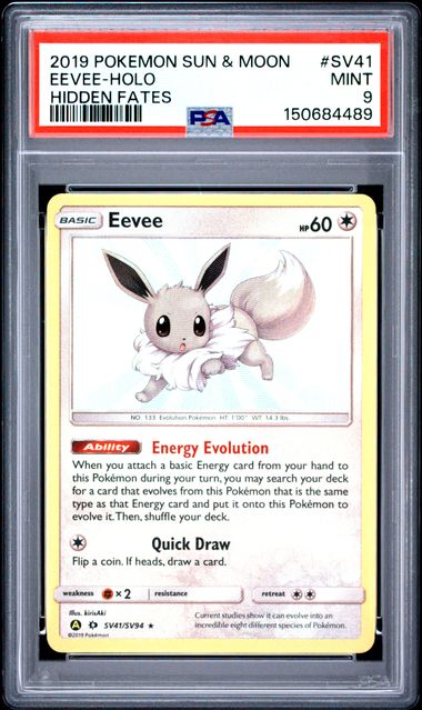 Eevee Hidden Fates Shiny Vault SV41/SV94 PSA 9