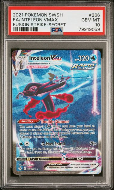 Inteleon VMAX Alternate Art Fusion Strike 266/264 PSA 10