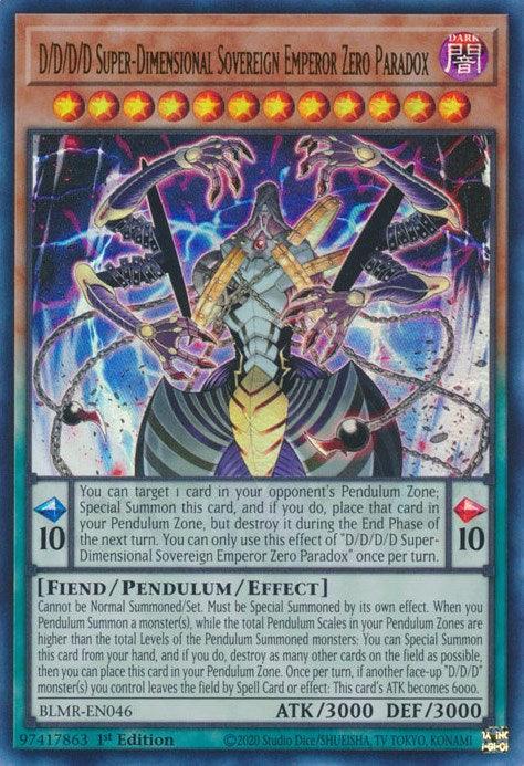 D/D/D/D Super-Dimensional Sovereign Emperor Zero Paradox [BLMR-EN046] Ultra Rare - Josh's Cards
