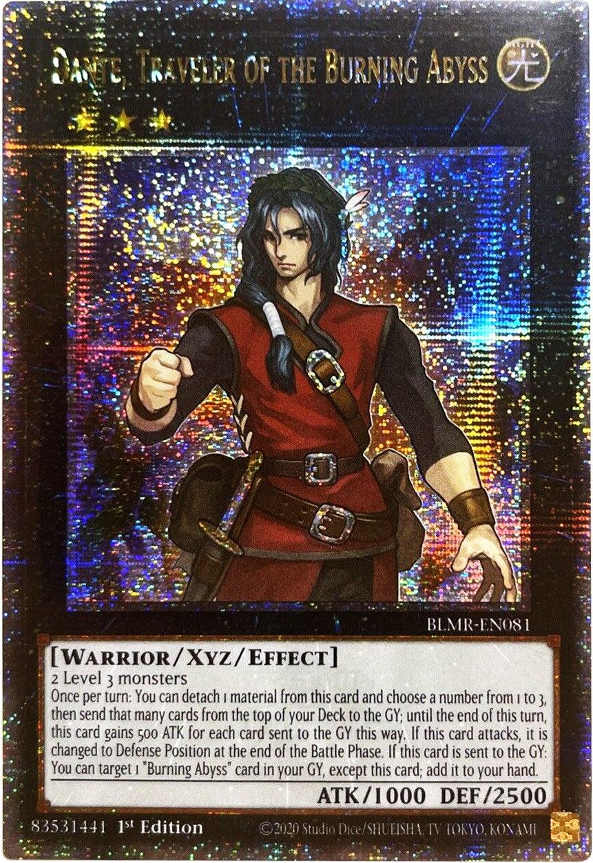 Dante, Traveler of the Burning Abyss [BLMR-EN081] Quarter Century Secret Rare - Josh's Cards
