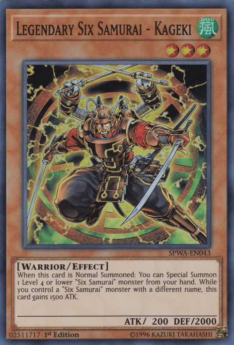 Legendary Six Samurai - Kageki [SPWA-EN043] Super Rare - Josh's Cards