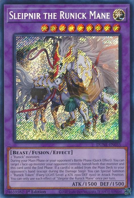 Sleipnir the Runick Mane [DUNE-EN035] Secret Rare - Josh's Cards