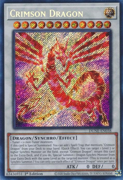 Crimson Dragon [DUNE-EN038] Secret Rare - Josh's Cards