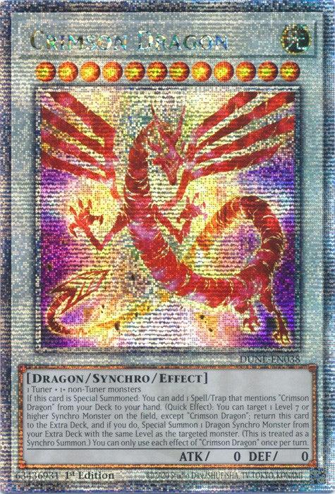 Crimson Dragon [DUNE-EN038] Quarter Century Secret Rare - Josh's Cards