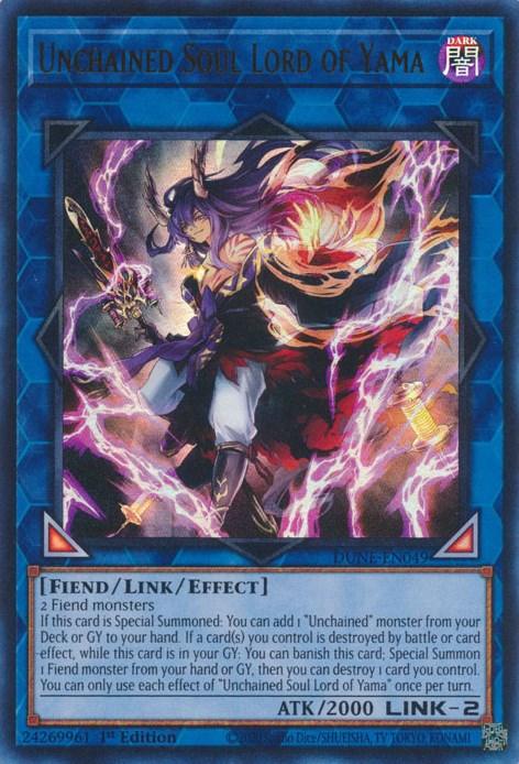 Unchained Soul Lord of Yama [DUNE-EN049] Ultra Rare - Josh's Cards