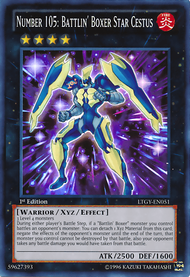 Number 105: Battlin' Boxer Star Cestus [LTGY-EN051] Super Rare - Josh's Cards