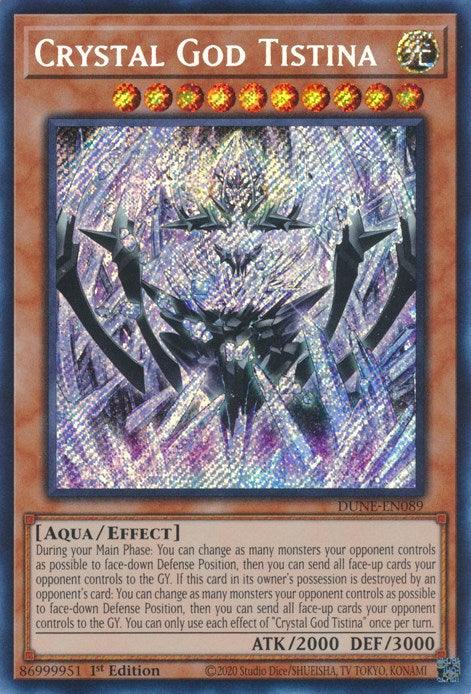 Crystal God Tistina [DUNE-EN089] Secret Rare - Josh's Cards