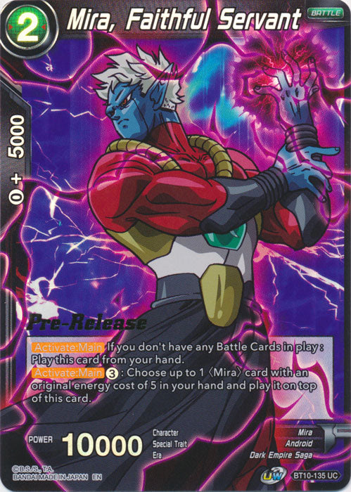 Mira, Faithful Servant (BT10-135) [Rise of the Unison Warrior Prerelease Promos] Parallel Foil
