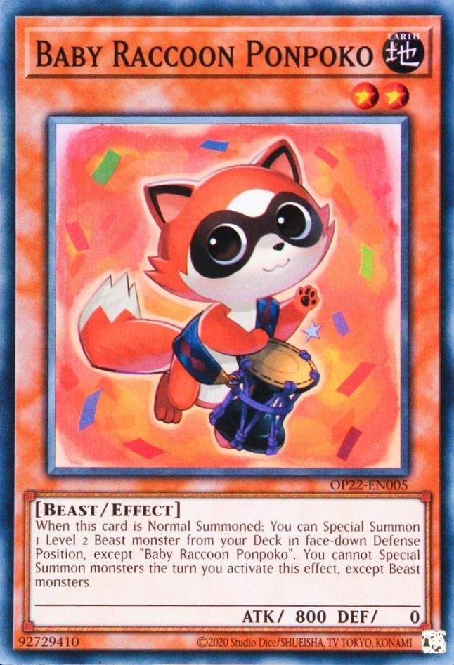 Baby Raccoon Ponpoko [OP22-EN005] Super Rare - Josh's Cards
