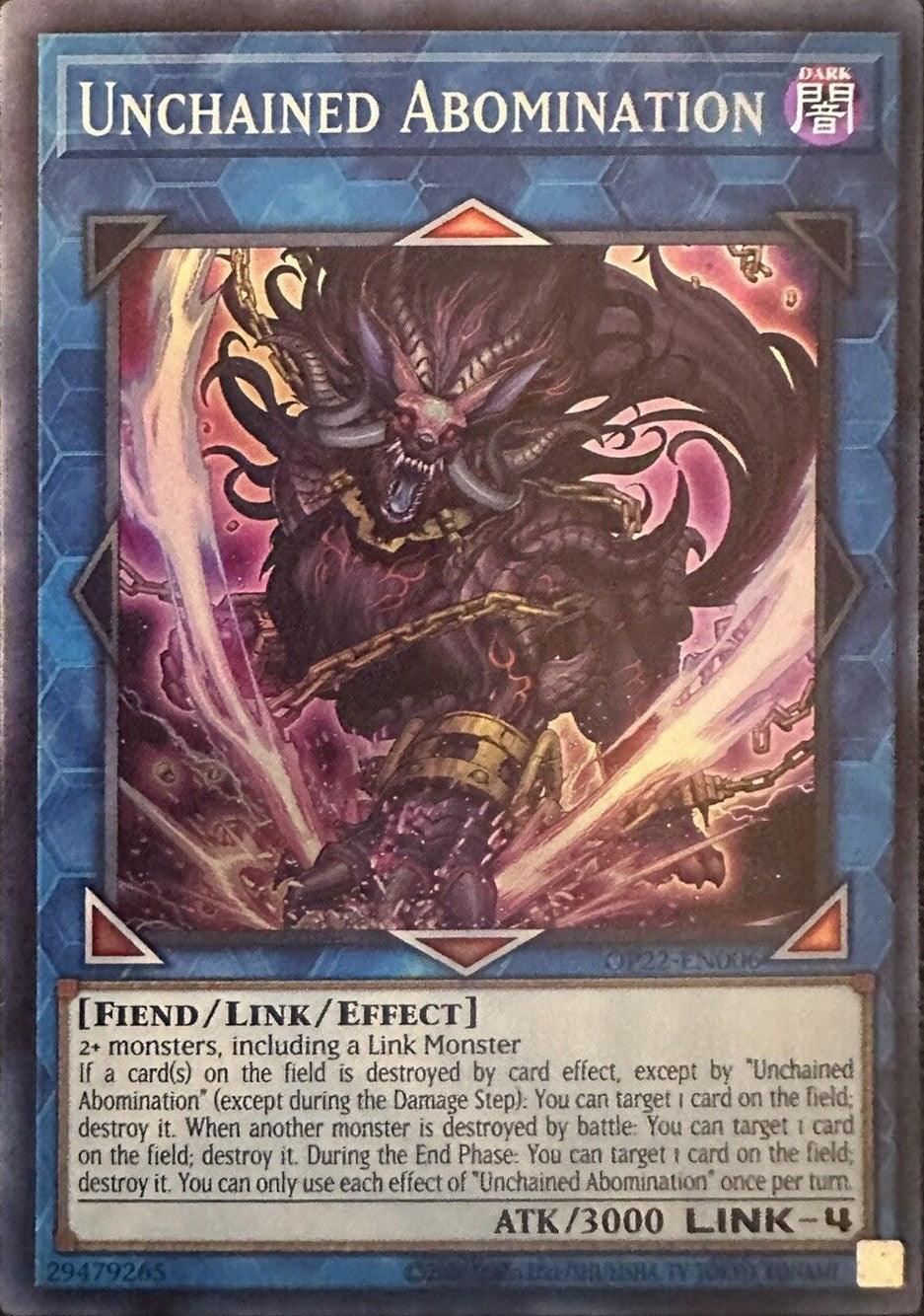Unchained Abomination [OP22-EN006] Super Rare - Josh's Cards