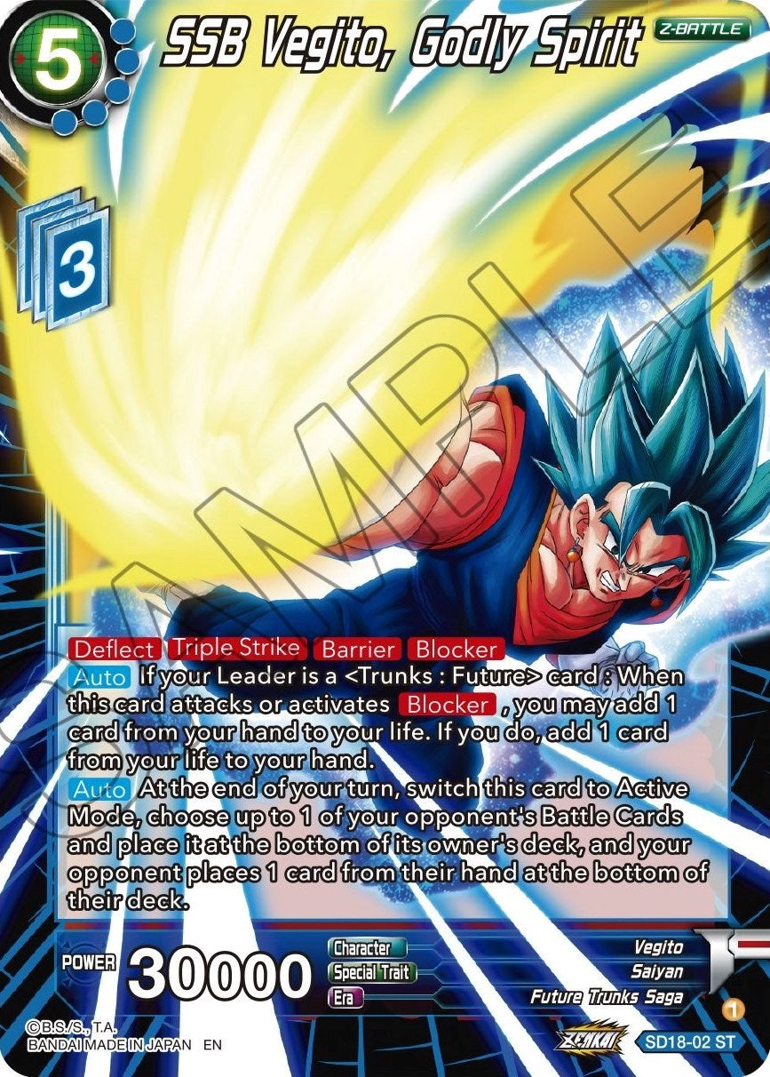 SSB Vegito, Godly Spirit (SD18-02) [Dawn of the Z-Legends] Parallel Foil