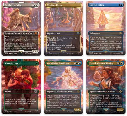 Departure to the Grey Havens Scene [Set of 6] (LTR-442-447) - The Lord of the Rings: Tales of Middle-earth