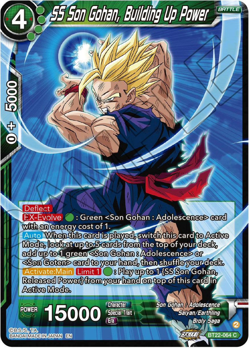 SS Son Gohan, Building Up Power (BT22-064) [Critical Blow] Parallel Foil