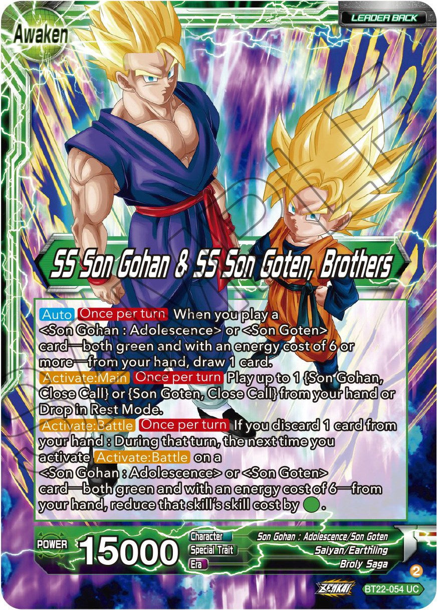Son Goten // SS Son Gohan & SS Son Goten, Brothers (BT22-054) [Critical Blow] Parallel Foil