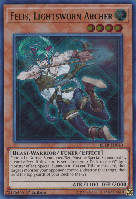 Felis, Lightsworn Archer [BLLR-EN043] Ultra Rare - Josh's Cards