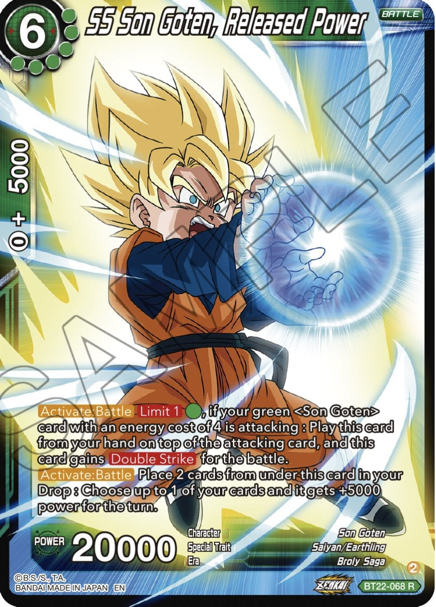 SS Son Goten, Released Power (BT22-068) [Critical Blow] Parallel Foil