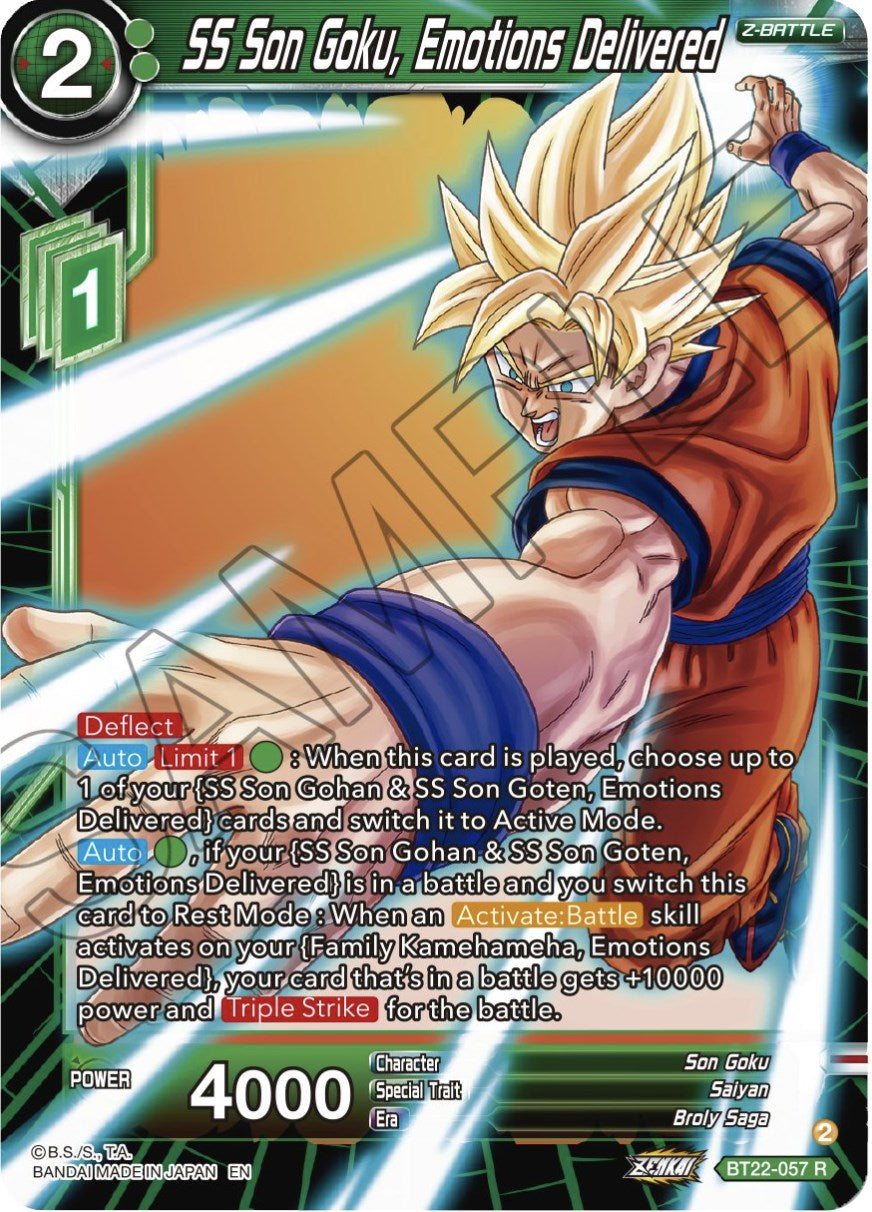 SS Son Goku, Emotions Delivered (BT22-057) [Critical Blow] Parallel Foil
